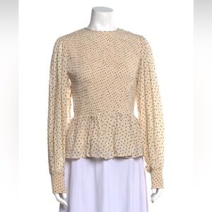 Ganni Polka Dot Blouse